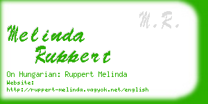 melinda ruppert business card